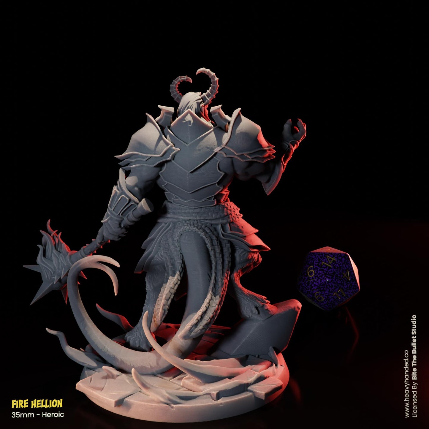 Fire Hellion Miniature | Infernal Demon for Fantasy RPGs