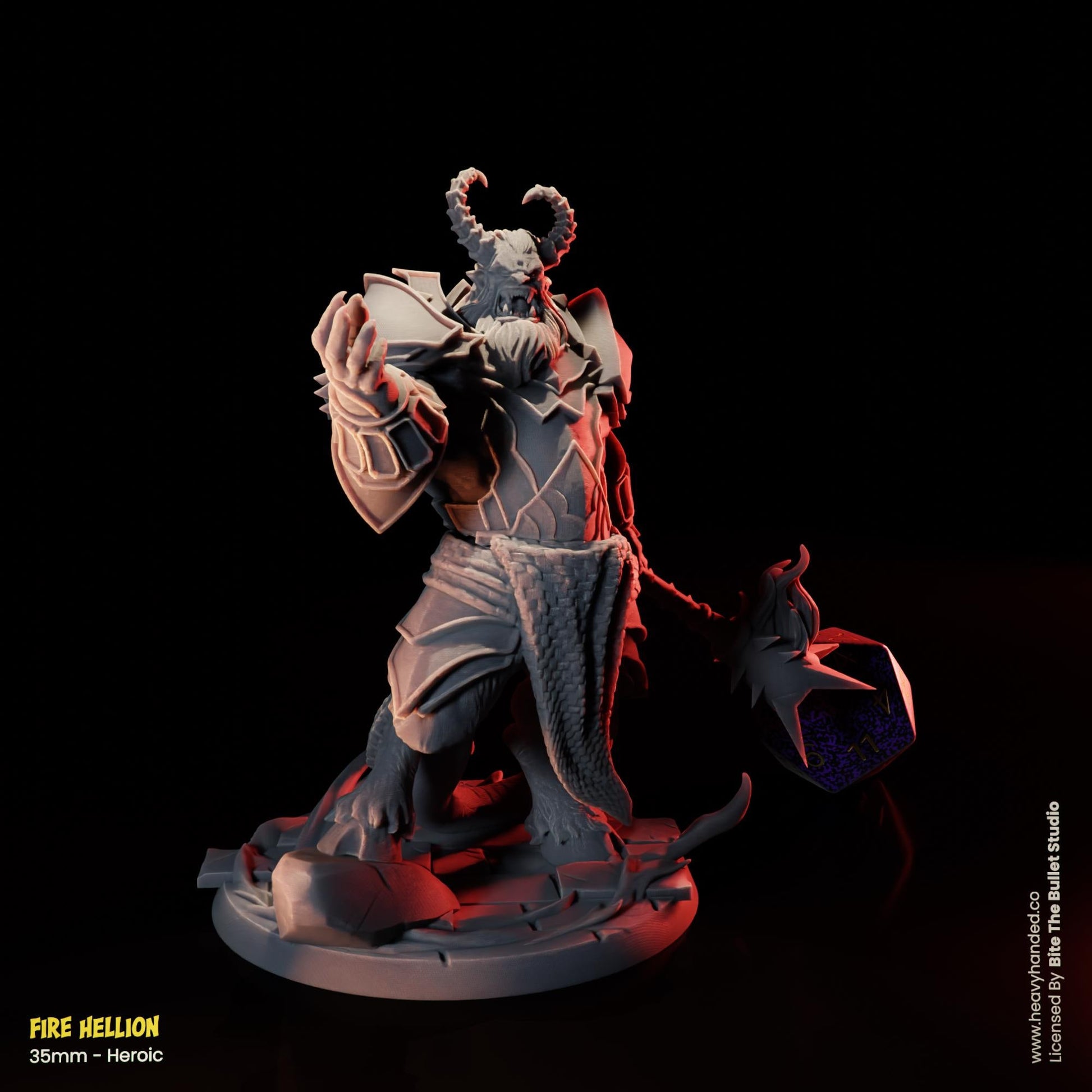 Fire Hellion Miniature | Infernal Demon for Fantasy RPGs