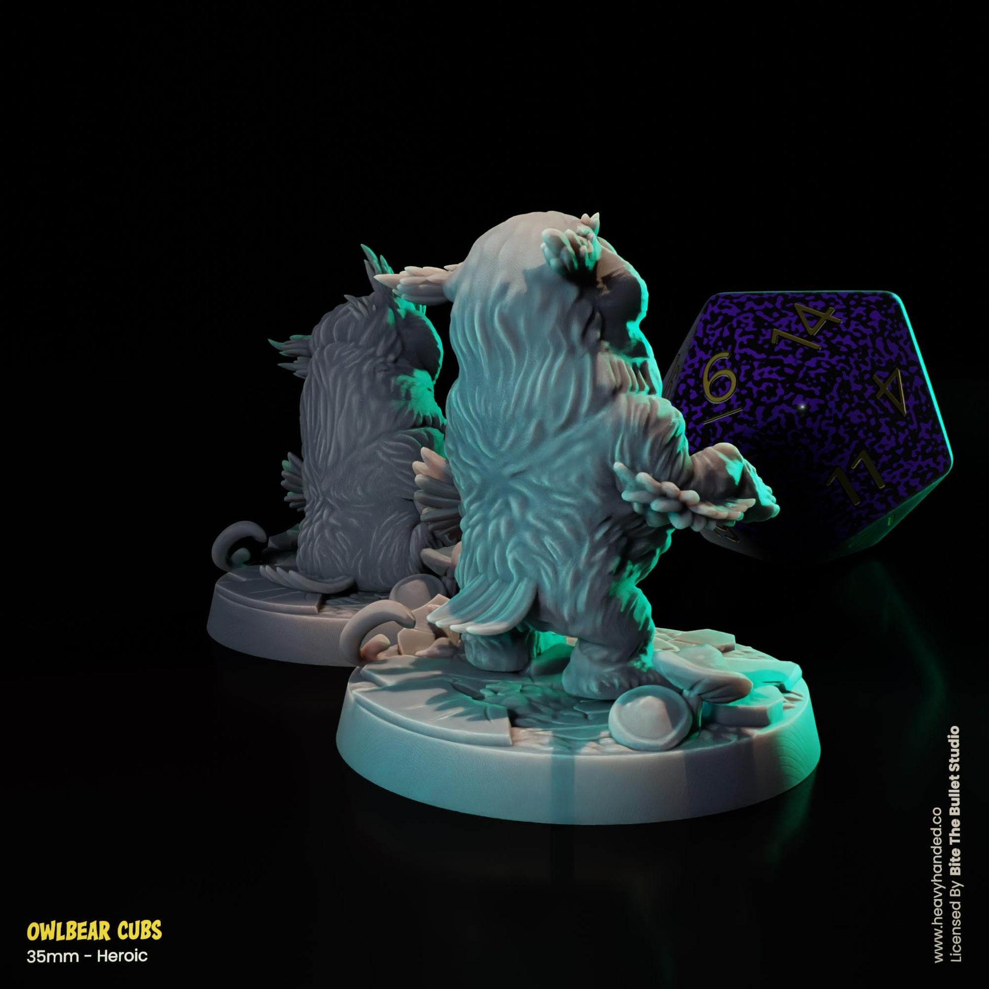 Owlbear Cubs D&D Tabletop RPG 32mm Miniatures