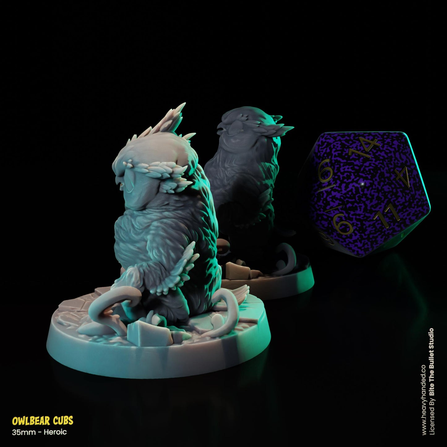 Owlbear Cubs D&D Tabletop RPG 32mm Miniatures