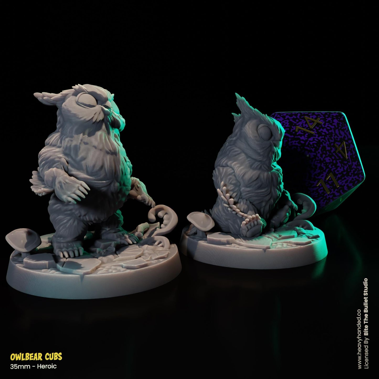 Owlbear Cubs D&D Tabletop RPG 32mm Miniatures
