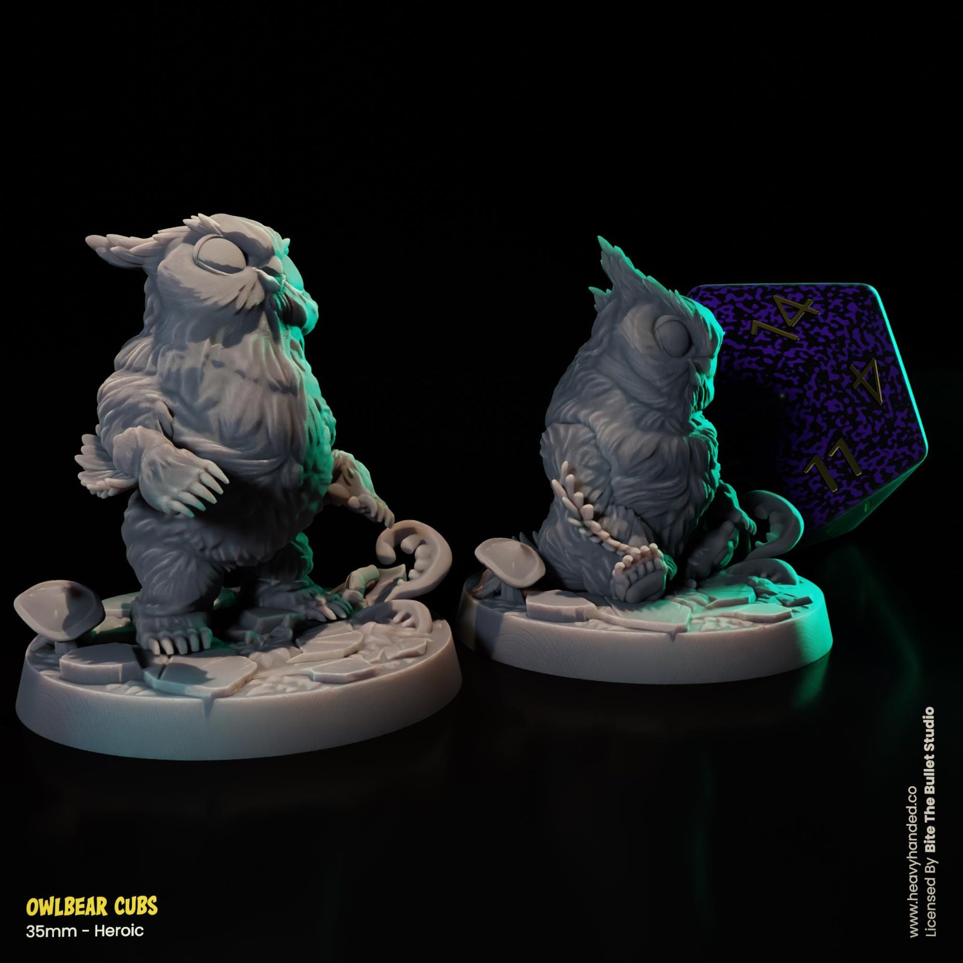 Owlbear Cubs D&D Tabletop RPG 32mm Miniatures
