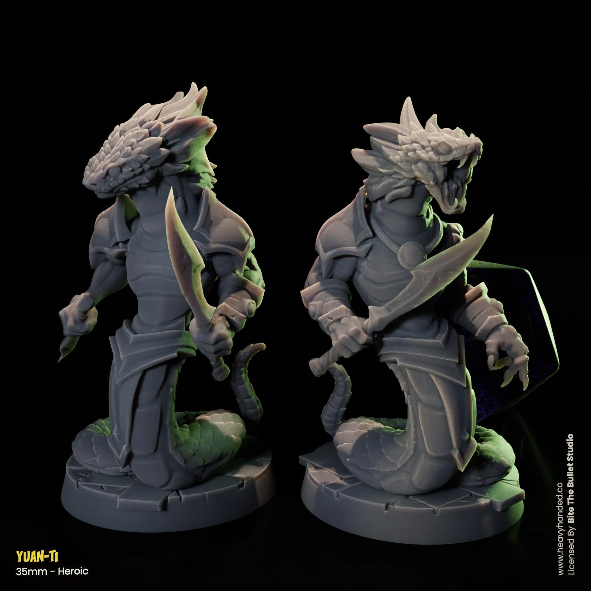 Yuan-Ti Serpent Warriors D&D RPG 35mm Miniature