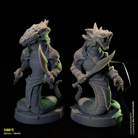 Yuan-Ti Serpent Warriors D&D RPG 35mm Miniature