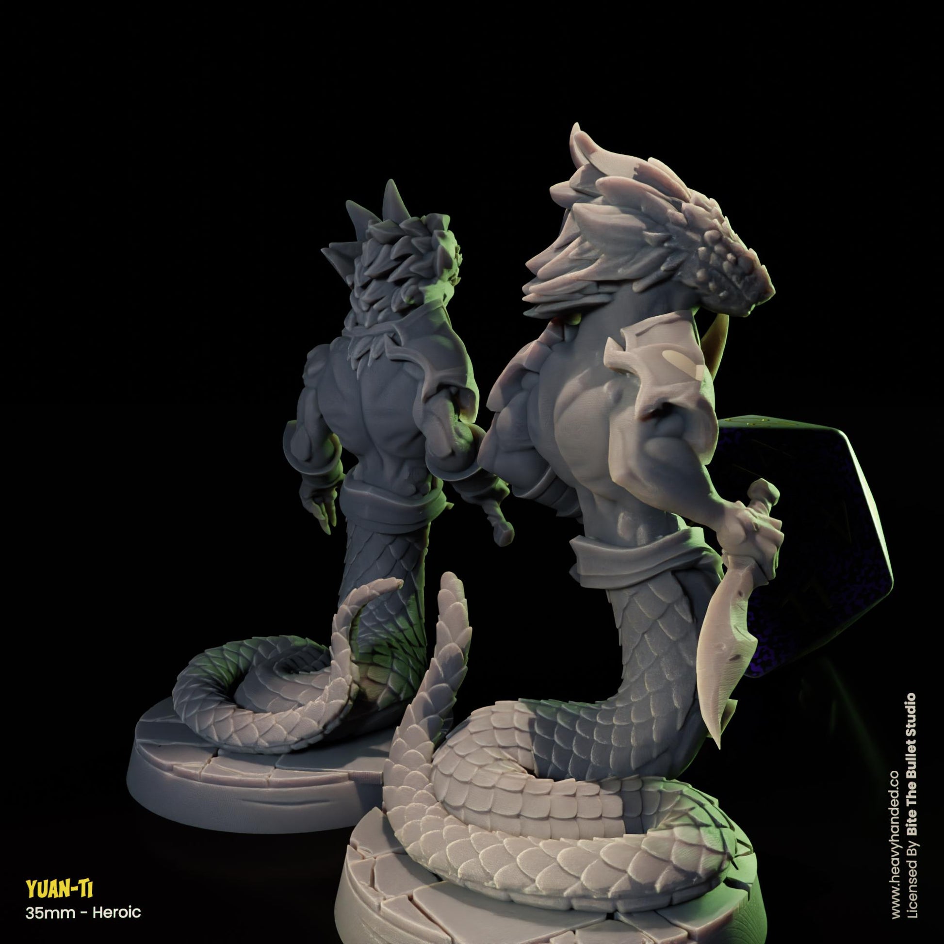 Yuan-Ti Serpent Warriors D&D RPG 35mm Miniature