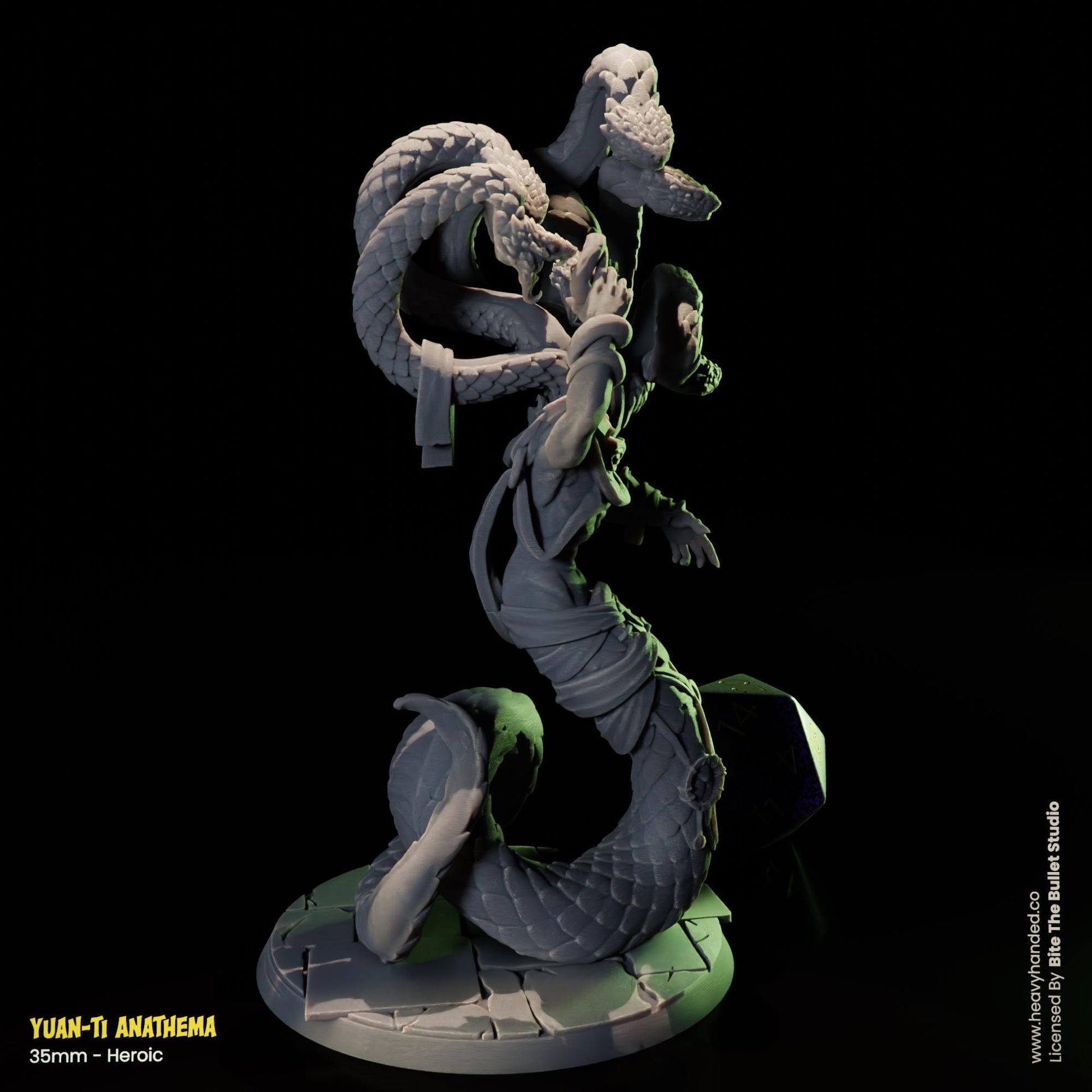 Yuan-Ti Anathema Serpent Hydra D&D RPG 35mm