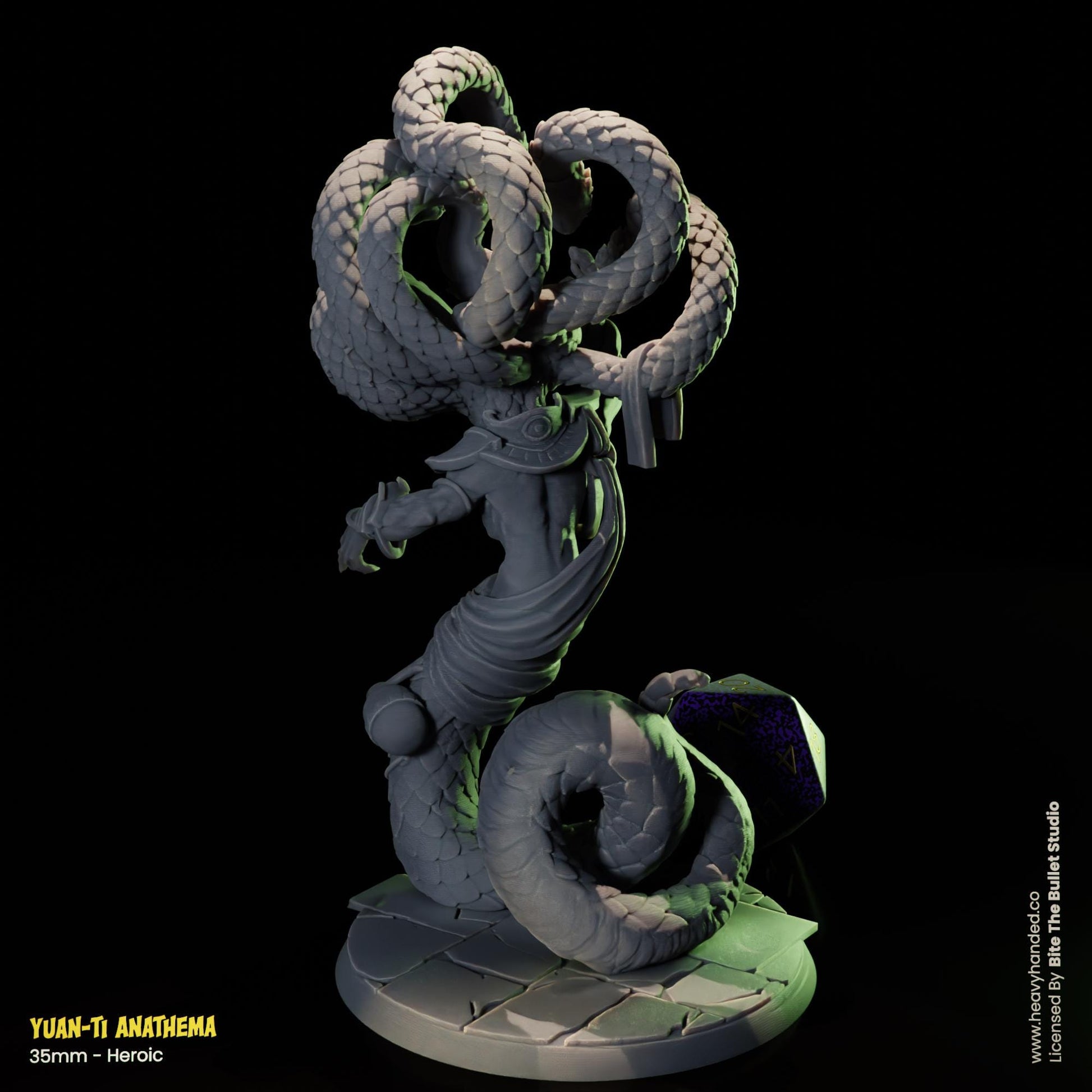 Yuan-Ti Anathema Serpent Hydra D&D RPG 35mm