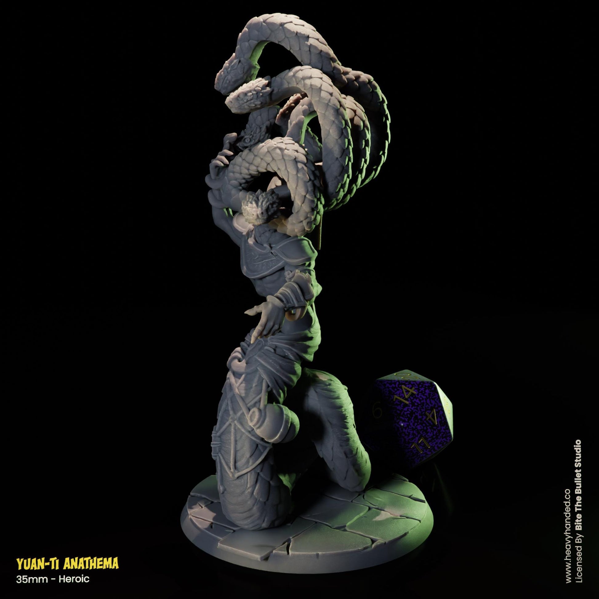 Yuan-Ti Anathema Serpent Hydra D&D RPG 35mm