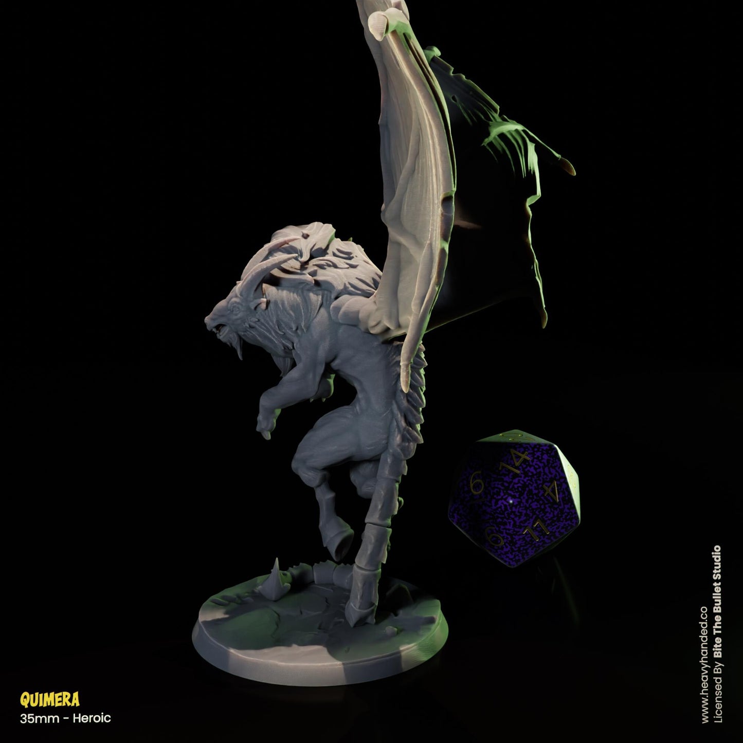 Three-Headed Chimera D&D RPG 32mm Miniature