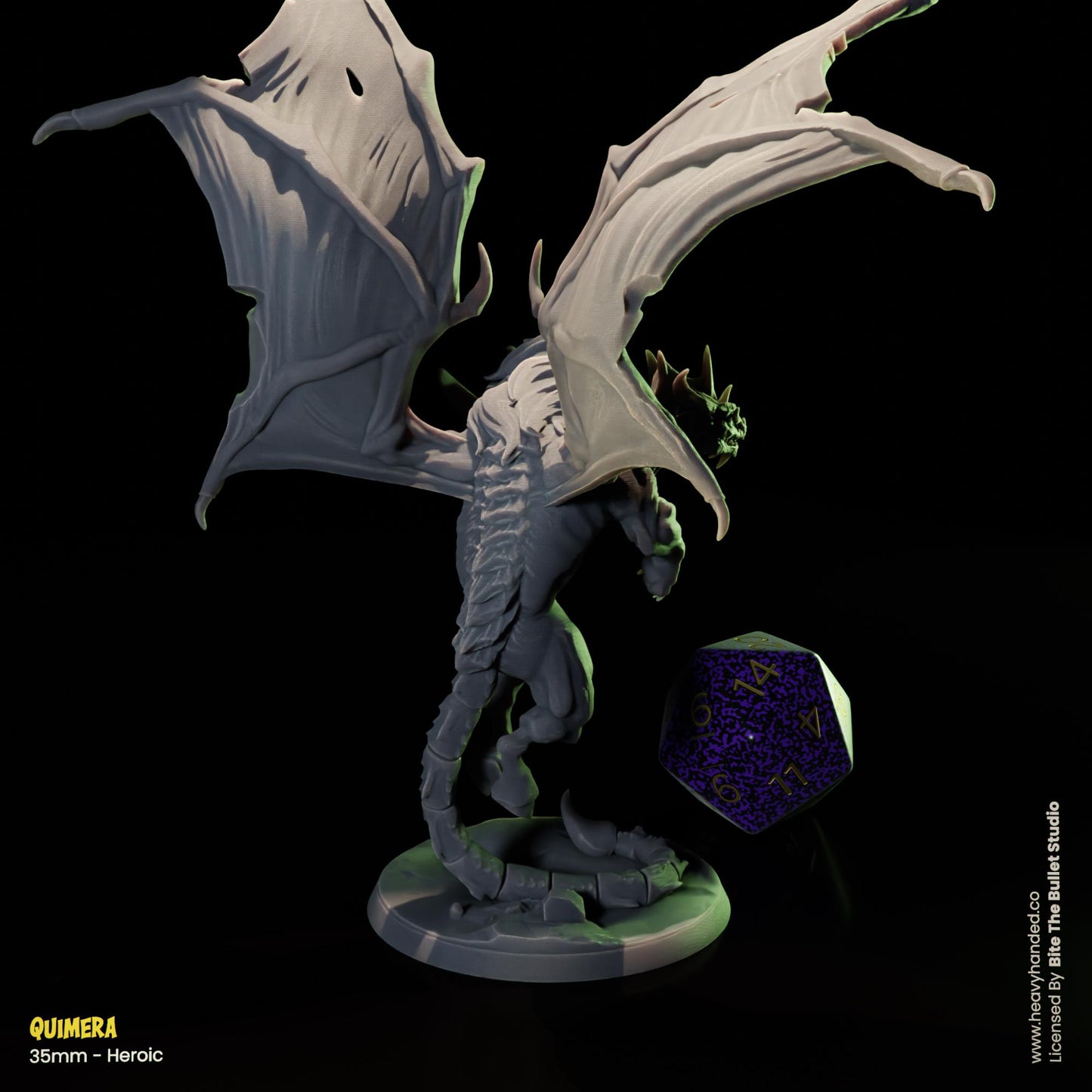 Three-Headed Chimera D&D RPG 32mm Miniature