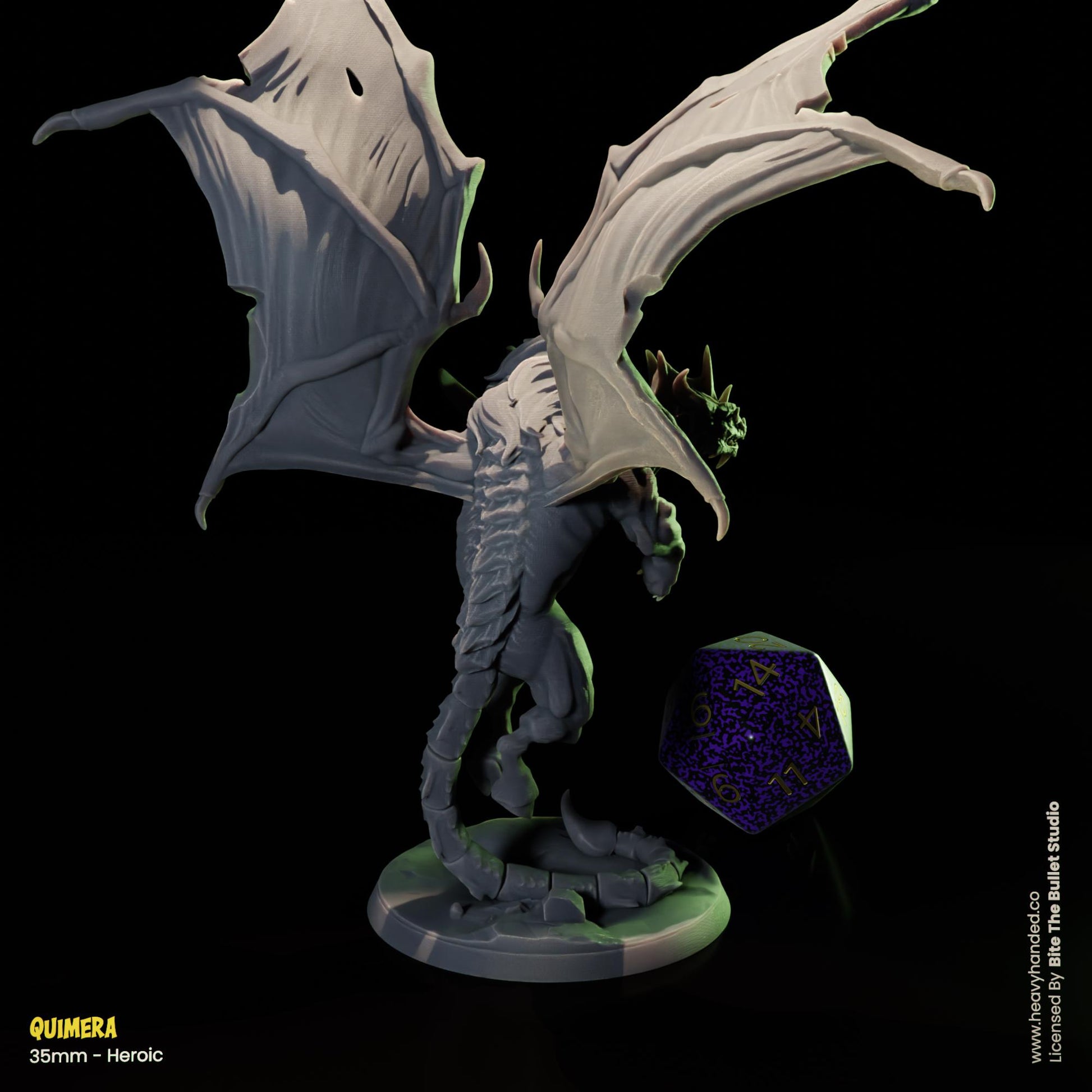 Three-Headed Chimera D&D RPG 32mm Miniature