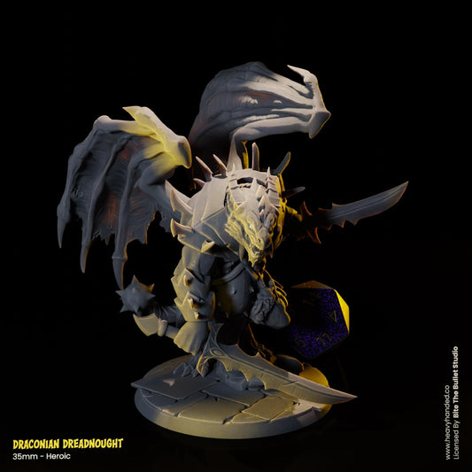 Draconian Dreadnought D&D RPG 35mm Miniature