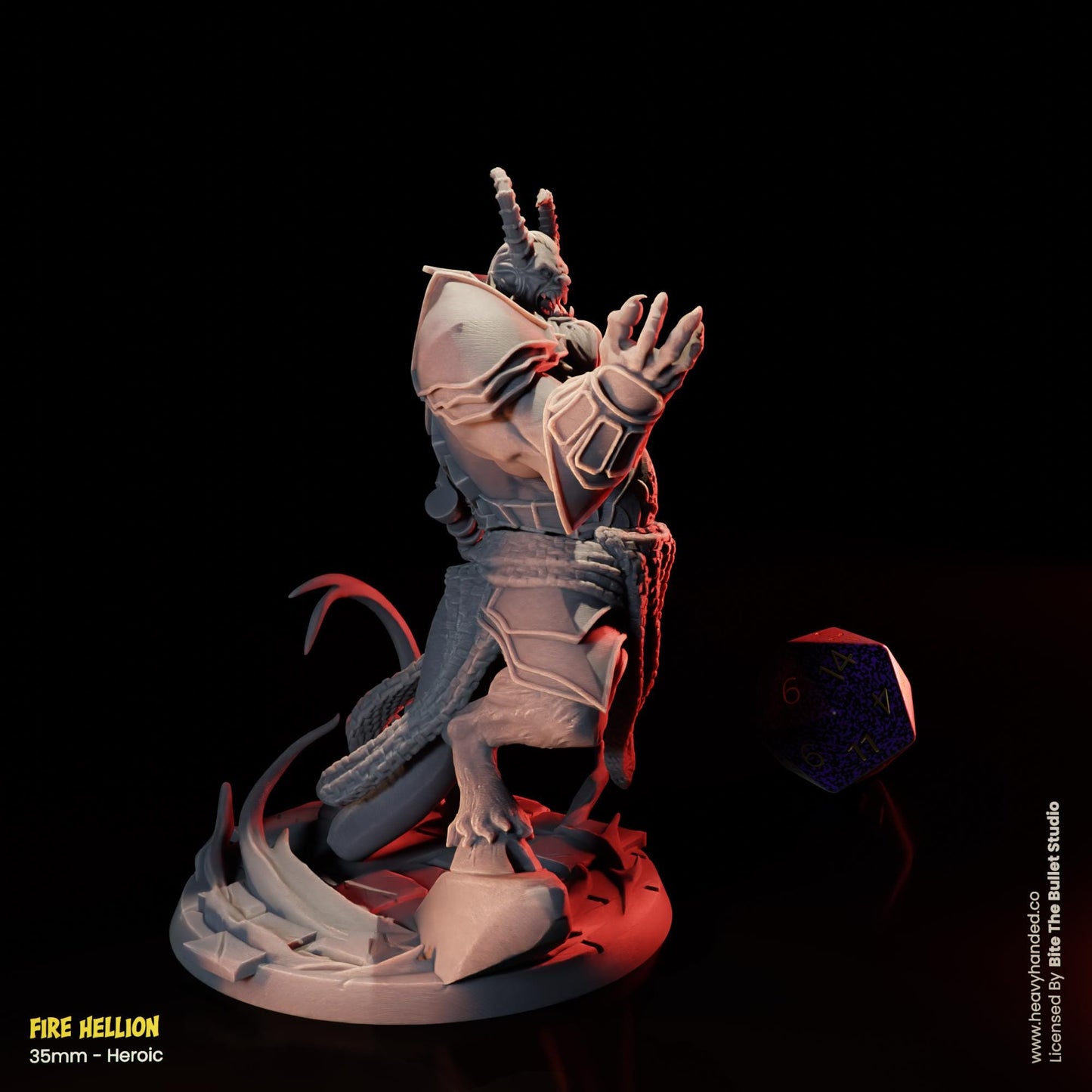 Fire Hellion Miniature | Infernal Demon for Fantasy RPGs