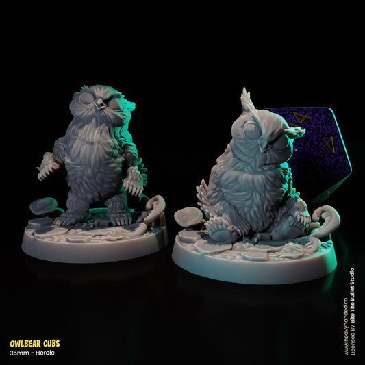 Owlbear Cubs D&D Tabletop RPG 32mm Miniatures