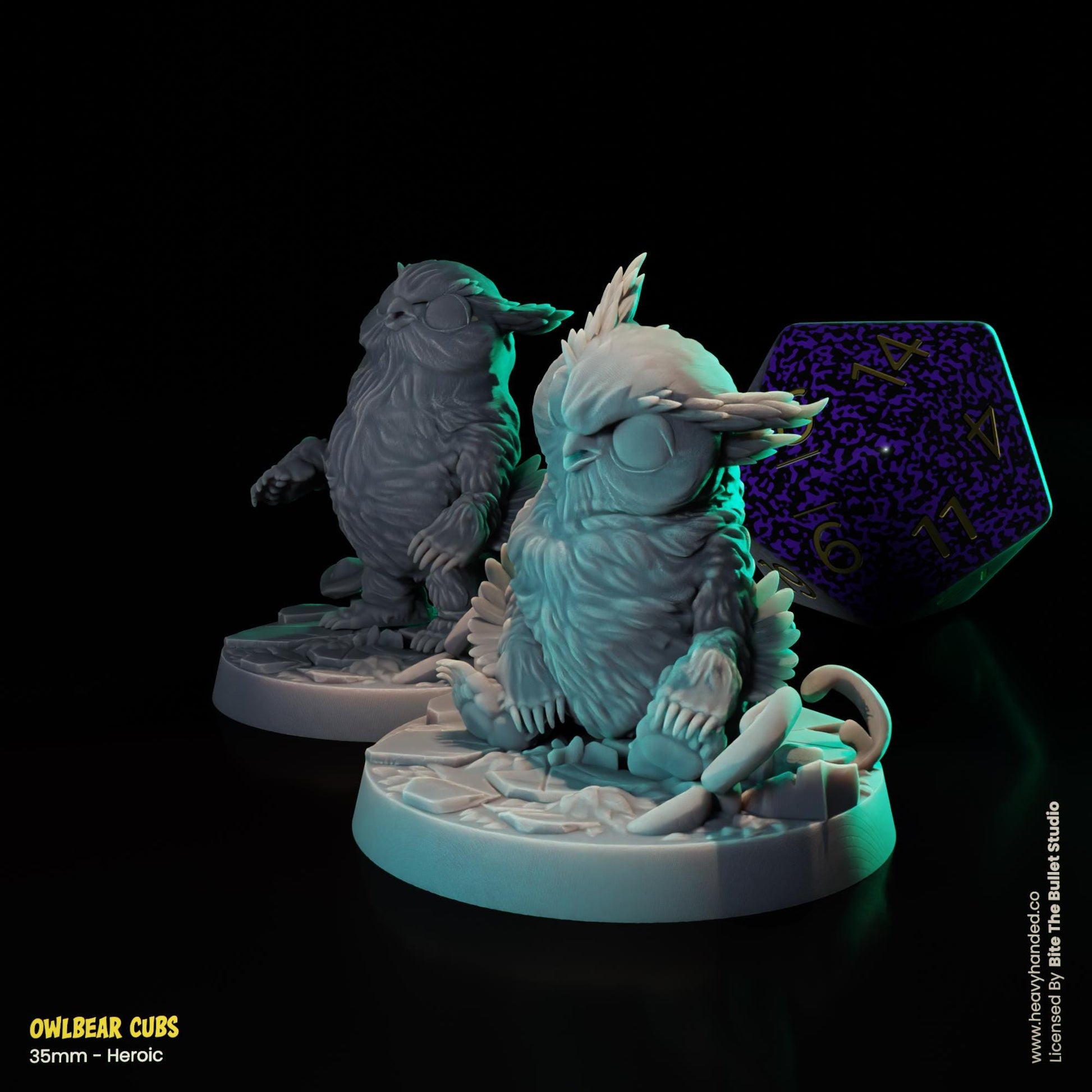 Owlbear Cubs D&D Tabletop RPG 32mm Miniatures