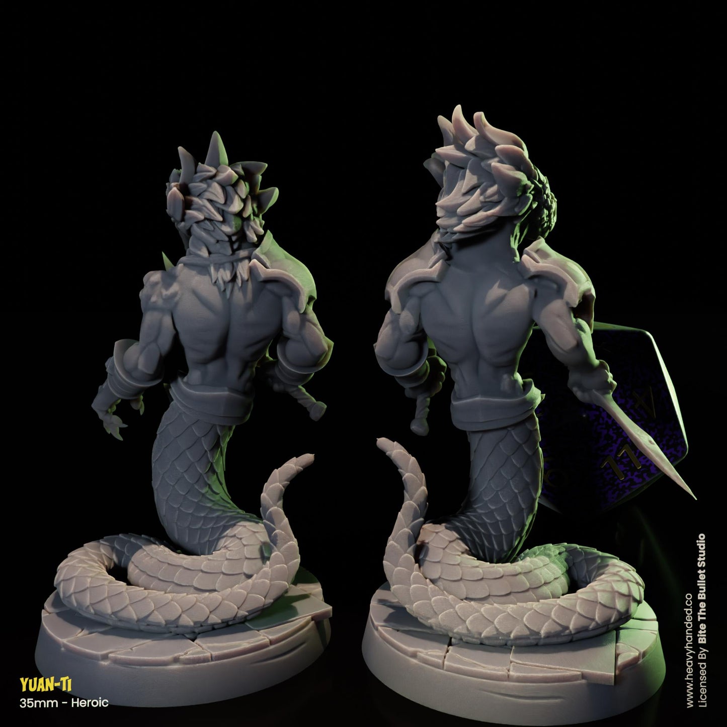 Yuan-Ti Serpent Warriors D&D RPG 35mm Miniature