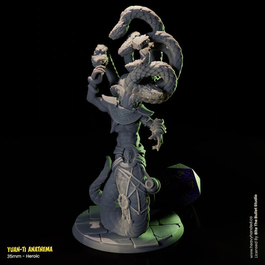 Yuan-Ti Anathema Serpent Hydra D&D RPG 35mm