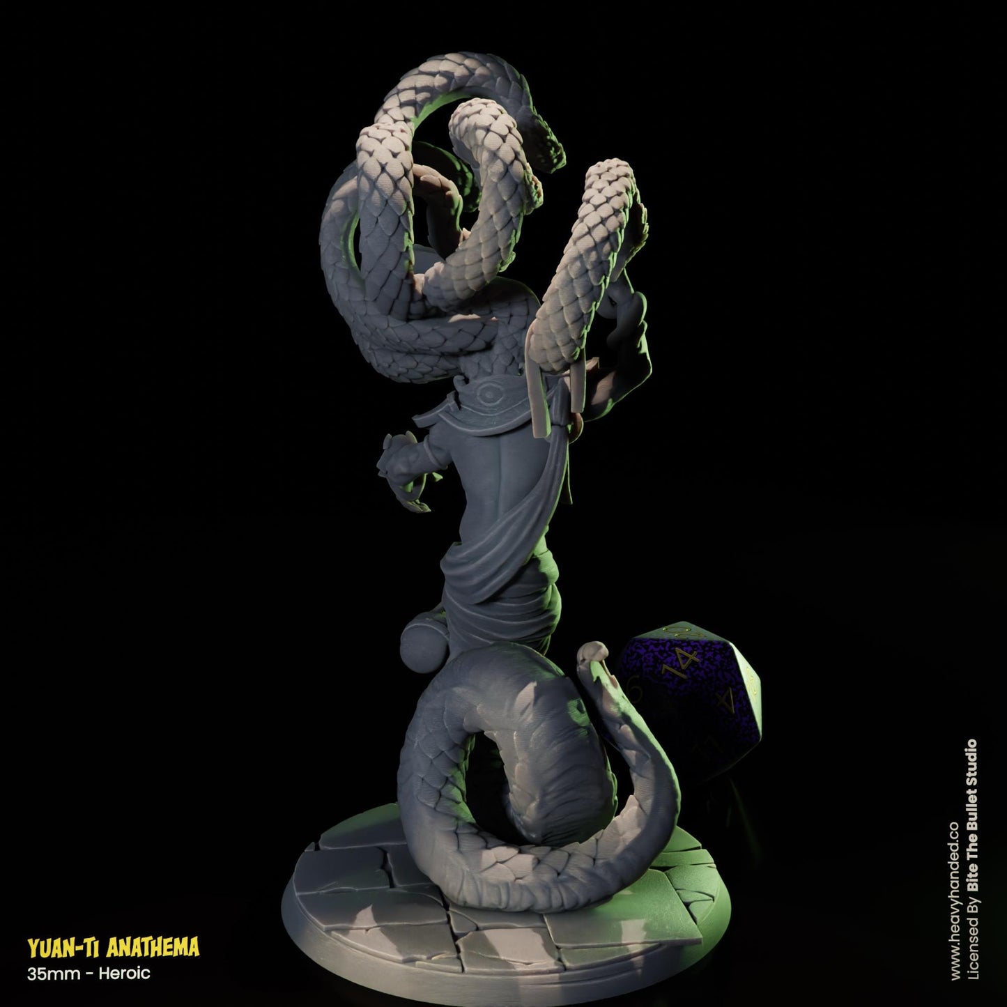 Yuan-Ti Anathema Serpent Hydra D&D RPG 35mm