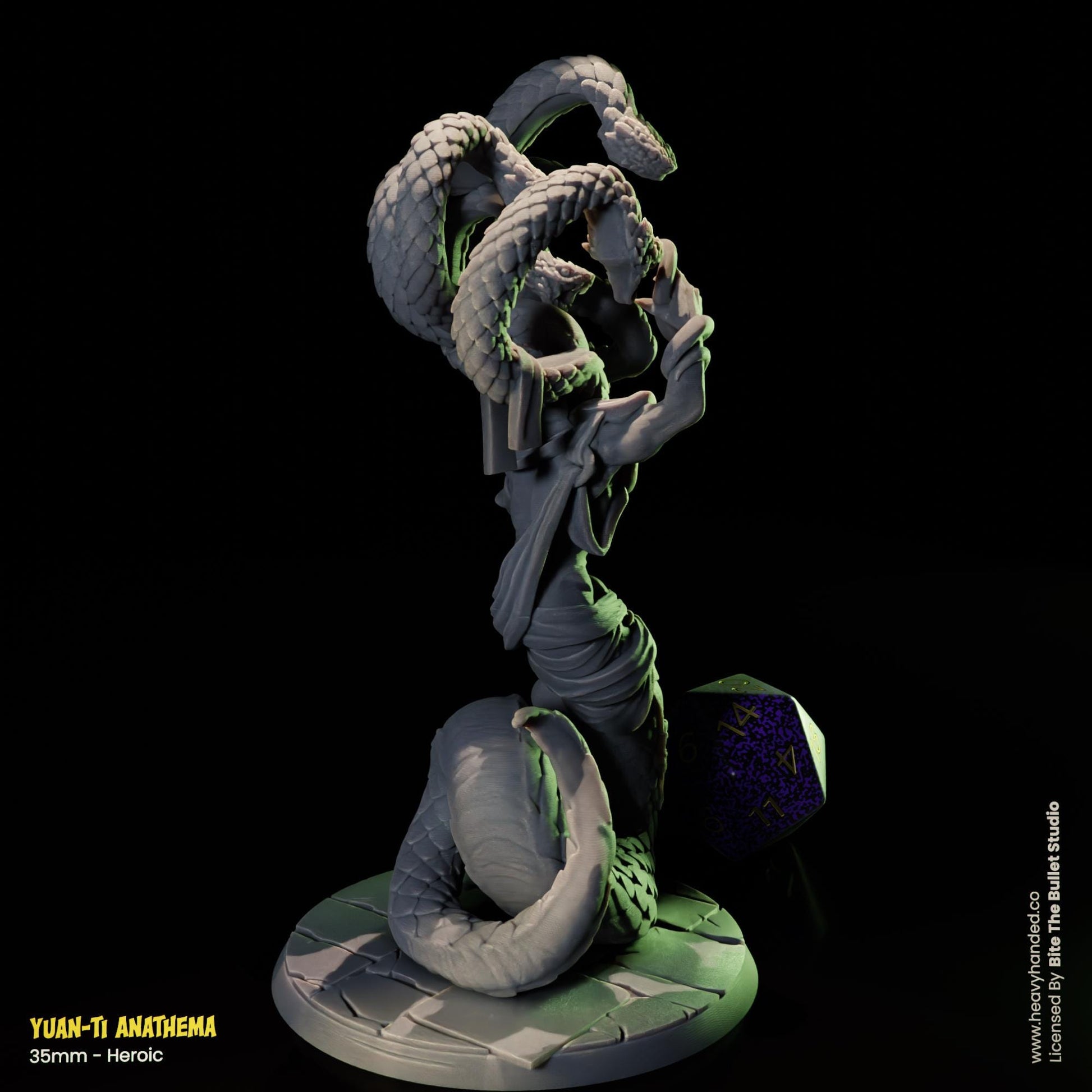 Yuan-Ti Anathema Serpent Hydra D&D RPG 35mm