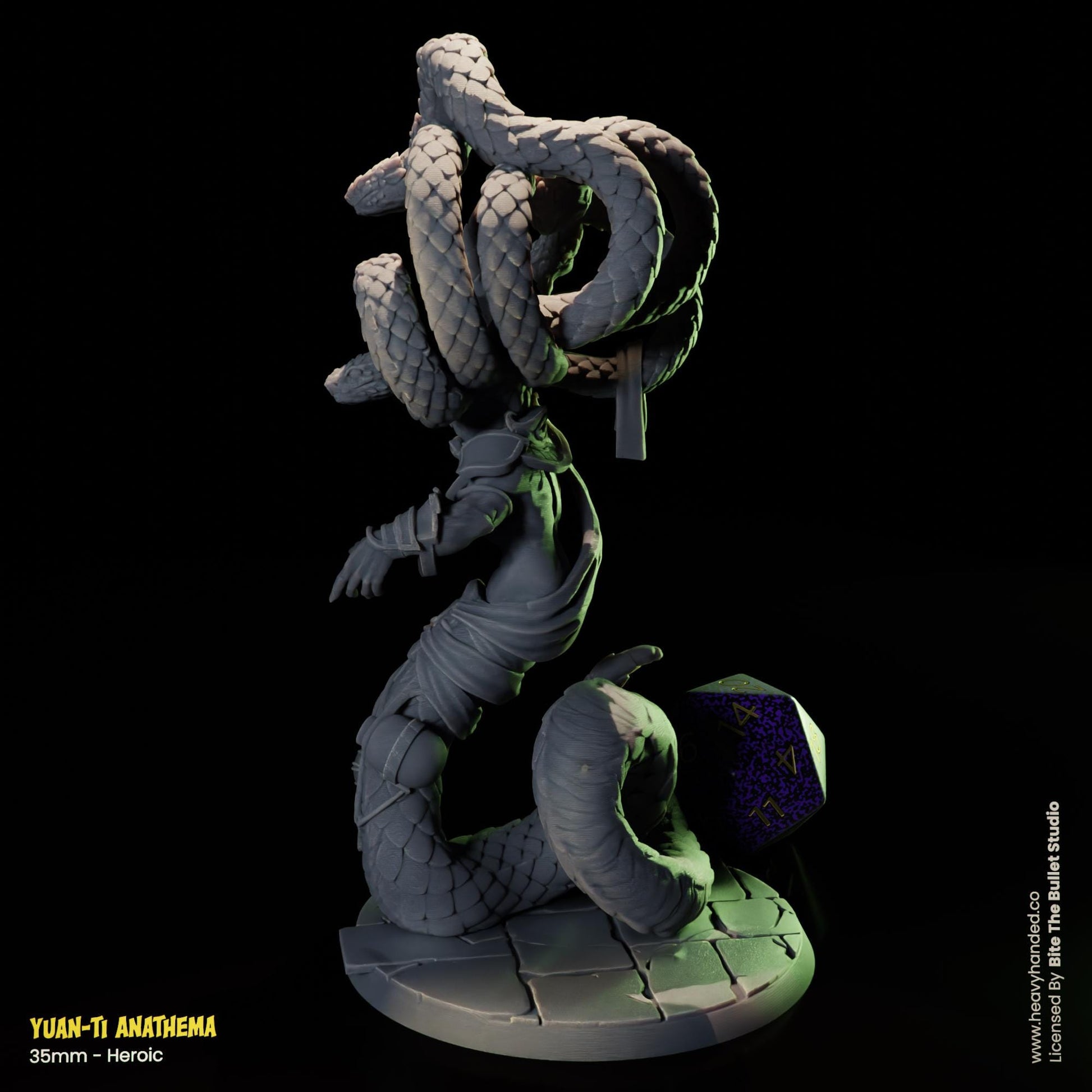 Yuan-Ti Anathema Serpent Hydra D&D RPG 35mm