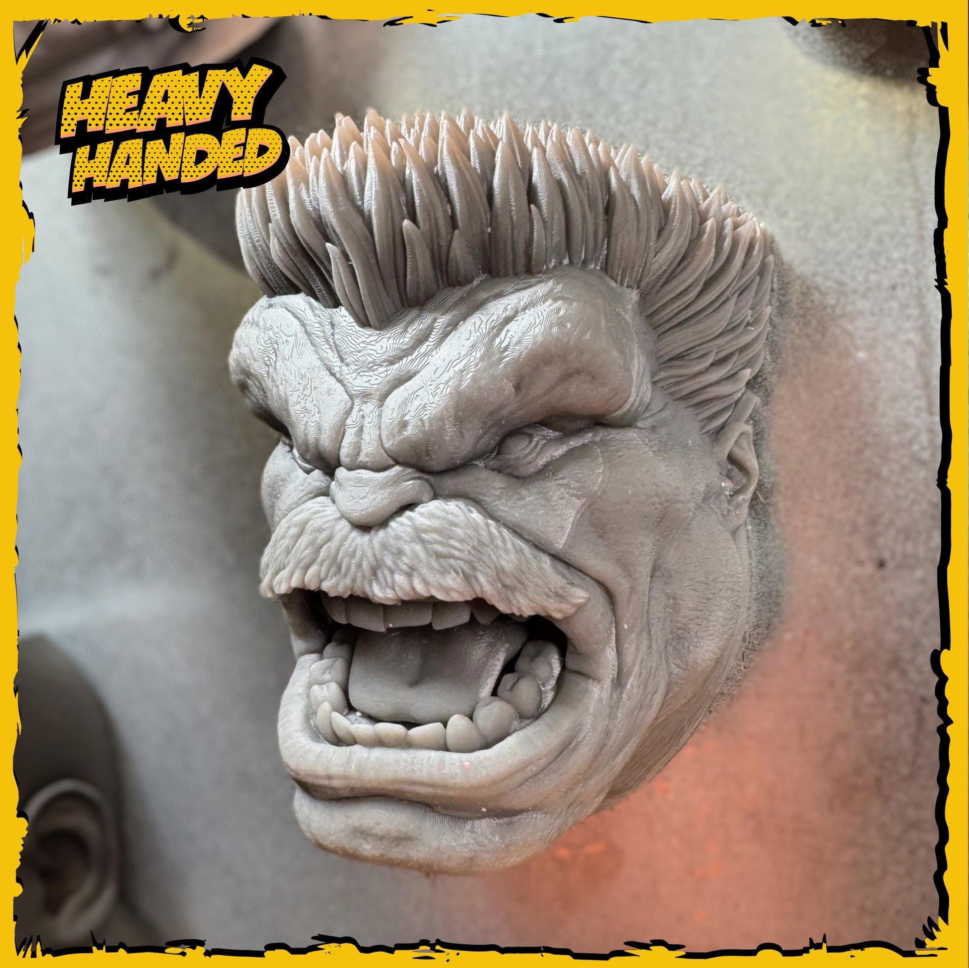 Red Gamma Goliath Comic Book Fan Art Head Magnet