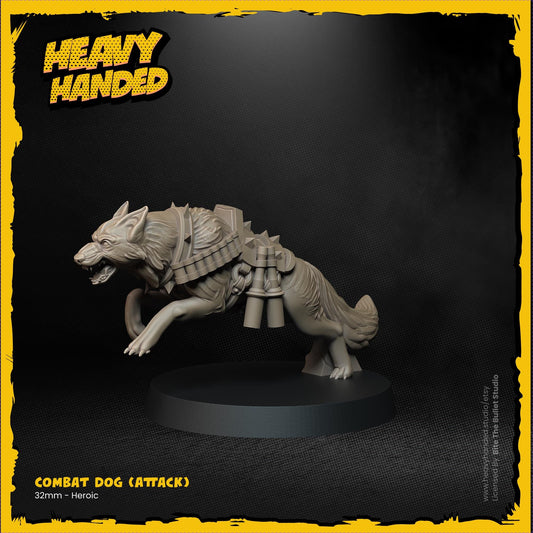 Combat Attack Dog Trench Crusade 32mm Resin Miniature
