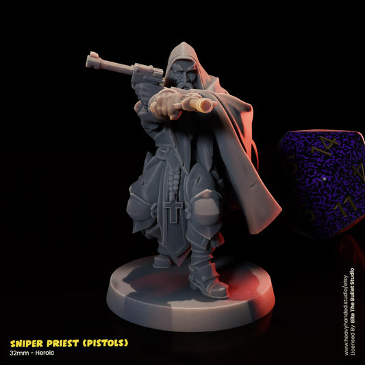 Sniper Priest Dual Pistols Trench Crusade 32mm Miniature