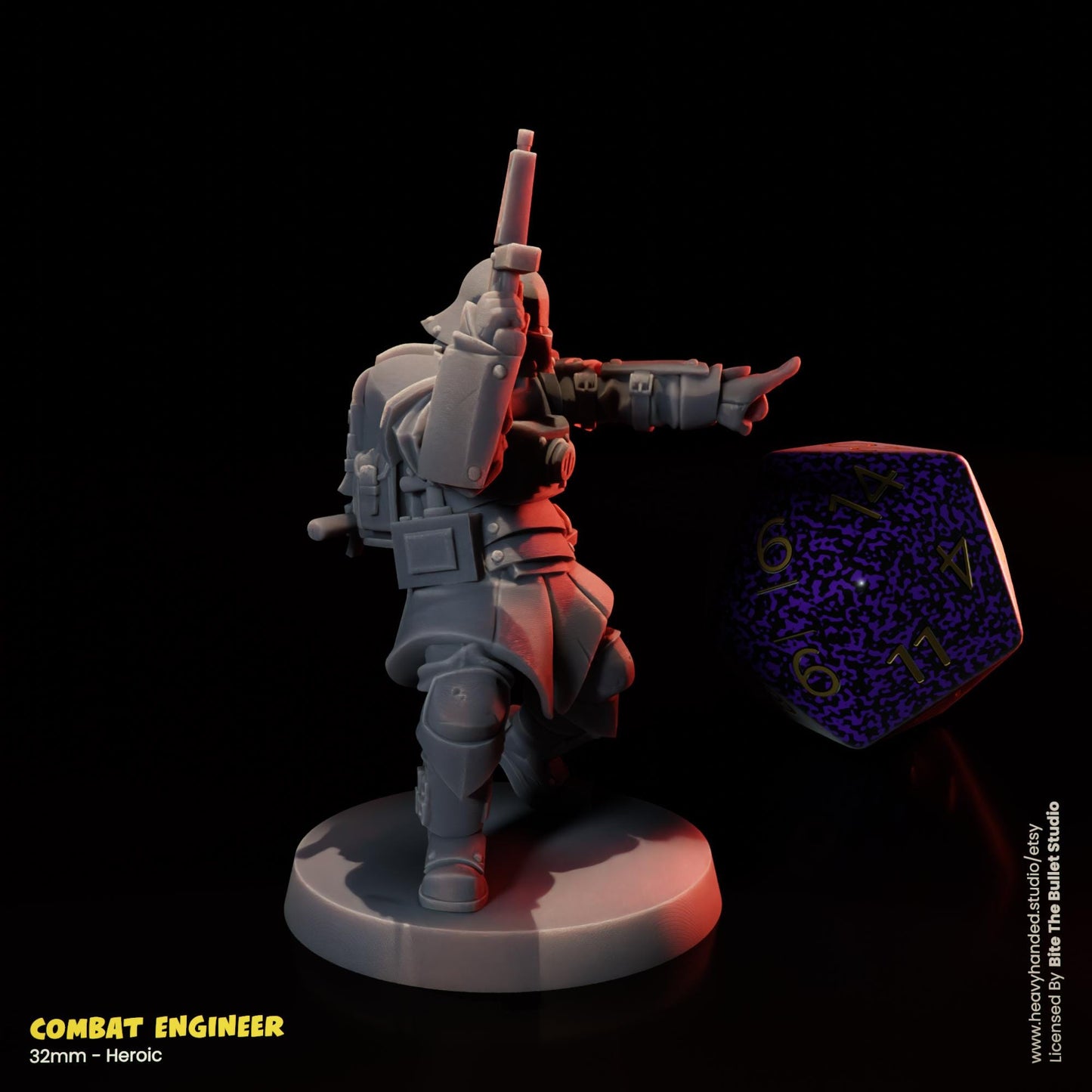 Combat Engineer Trench Crusade 32mm Resin Miniature