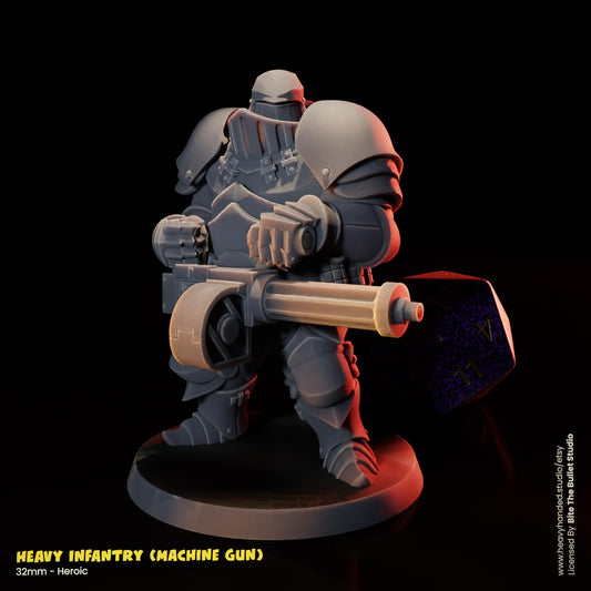 Heavy Infantry Machine Gun Trench Crusade 32mm Miniature