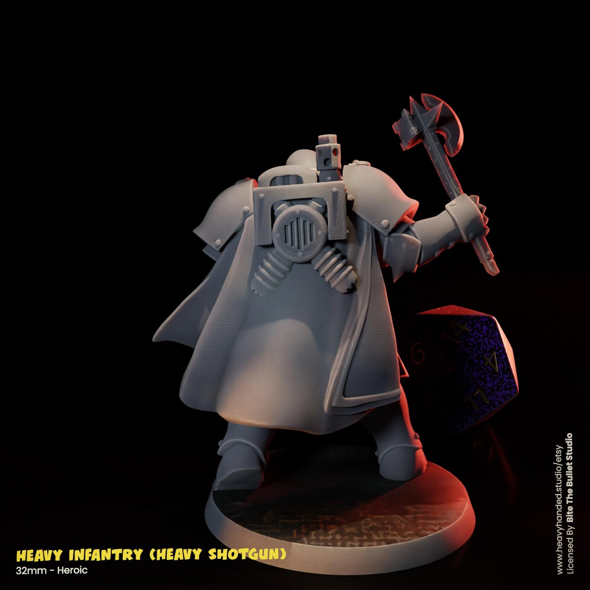 Heavy Infantry Trench Crusade 32mm Resin Miniature