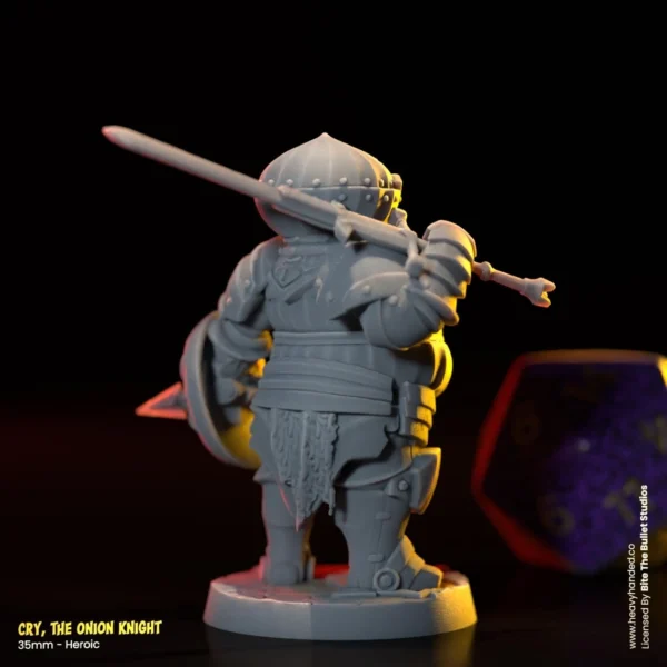 Dark souls miniature Cry character side profile 3D printed detail