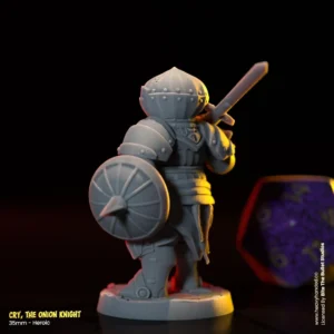 Dark souls miniature Onion Knight back view collectible figur