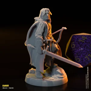 Ranger miniature d&d Aragorn collectible right view showing detailed craftsmanship